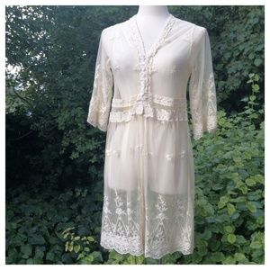 Vintage Gypsy Style Lace Tunic